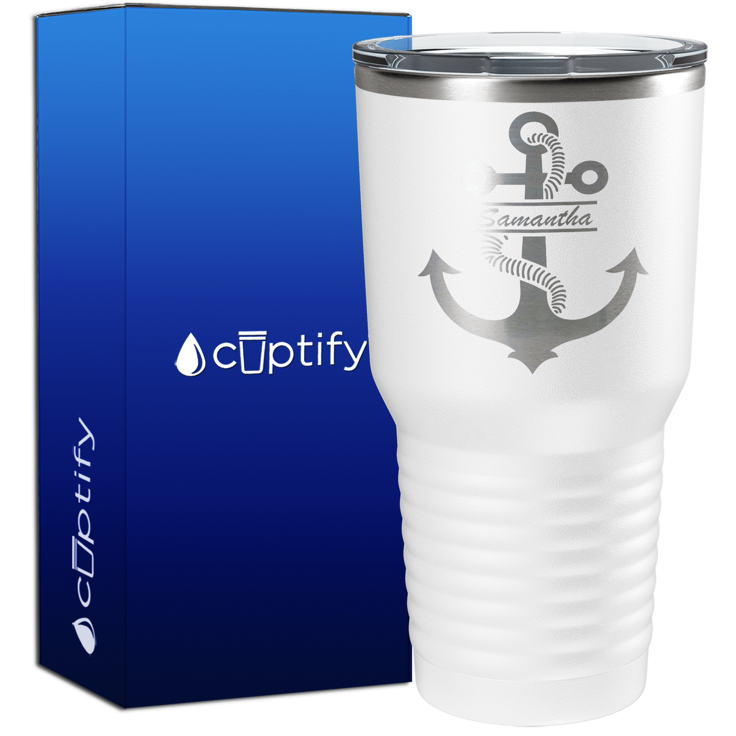 Personalized Anchor Rope 30oz Anchor Tumbler