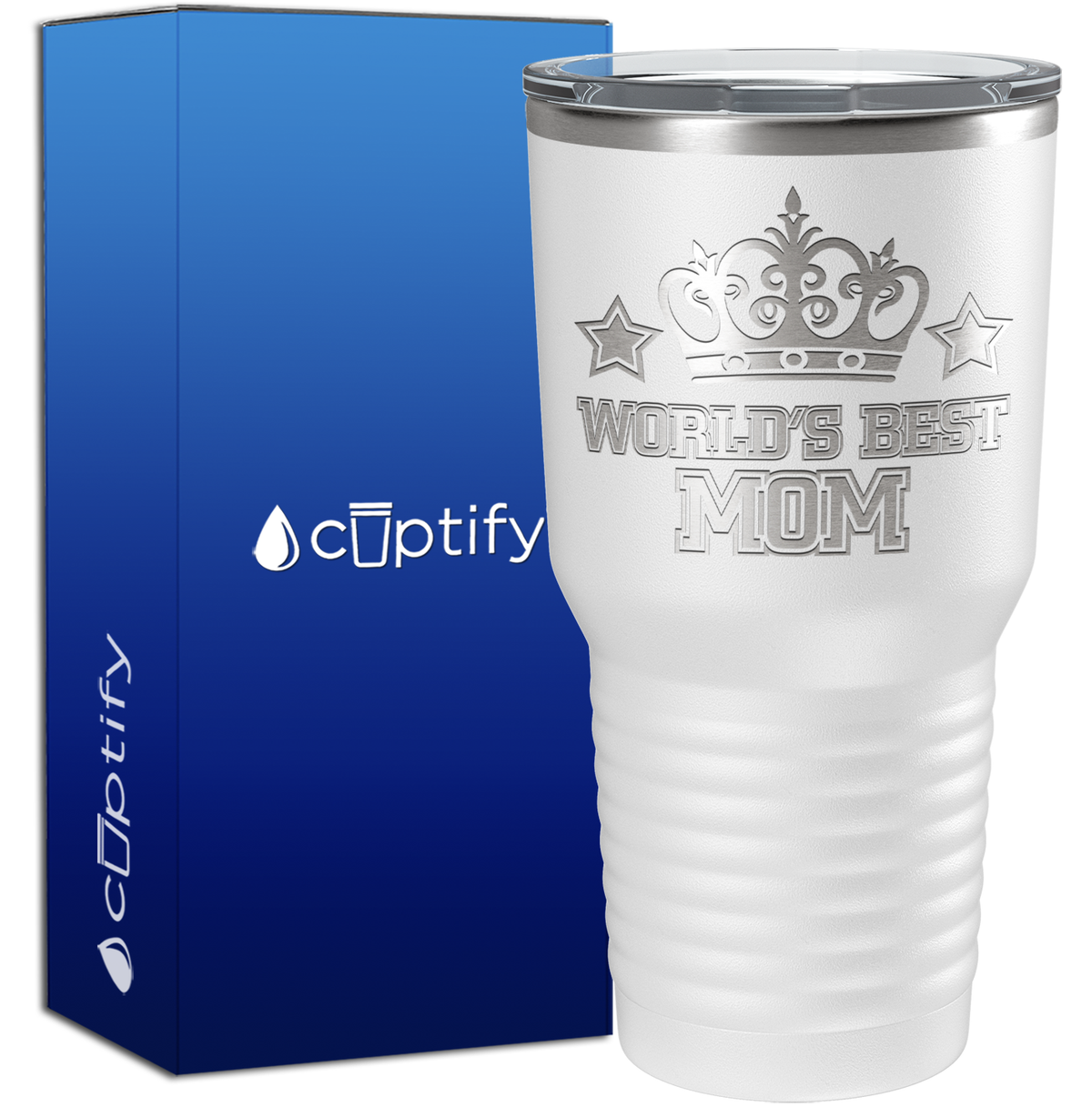 World's Best Mom with Crown 30oz Mom Tumbler