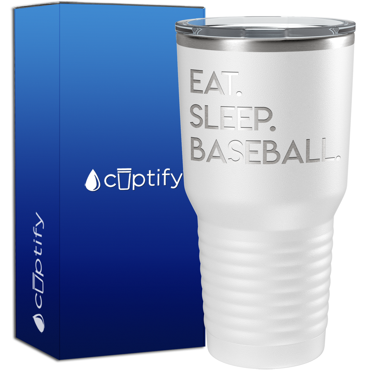 Eat Sleep Baseball 30oz Baseball Tumbler