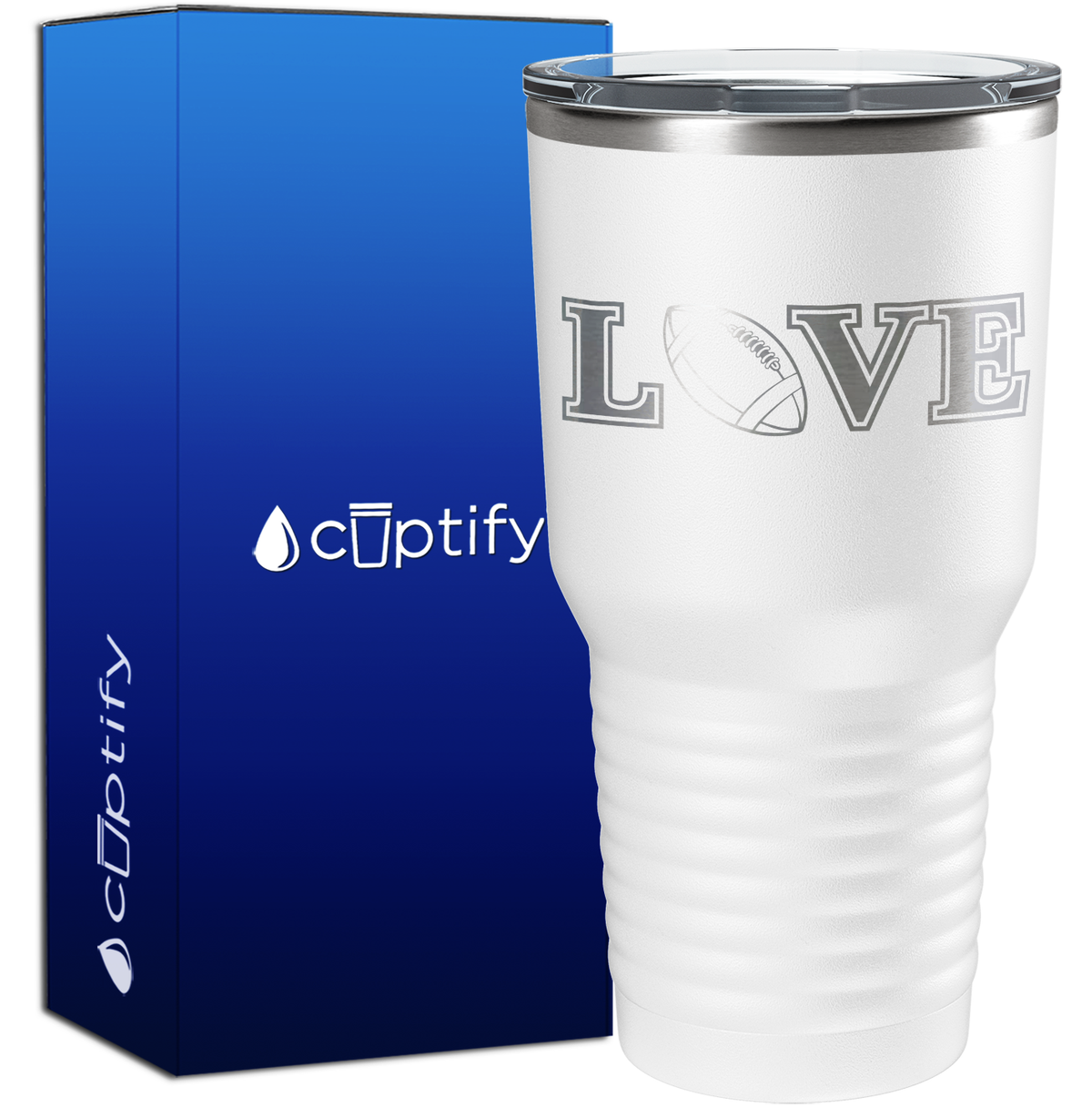 Football Love 30oz Football Tumbler