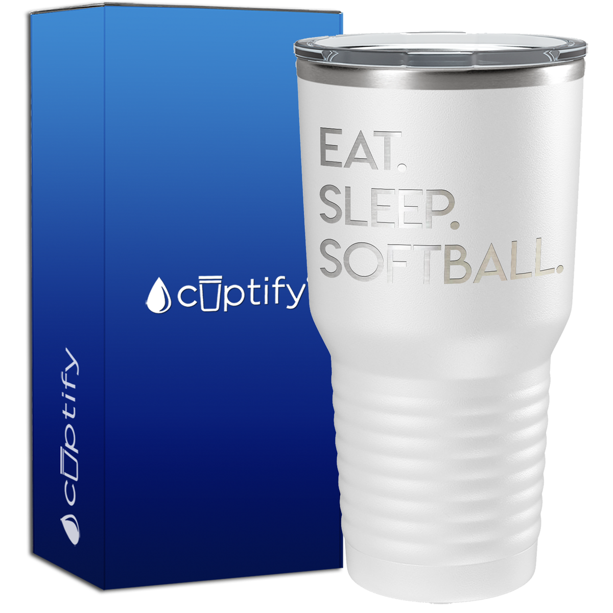 Eat Sleep Softball 30oz Softball Tumbler