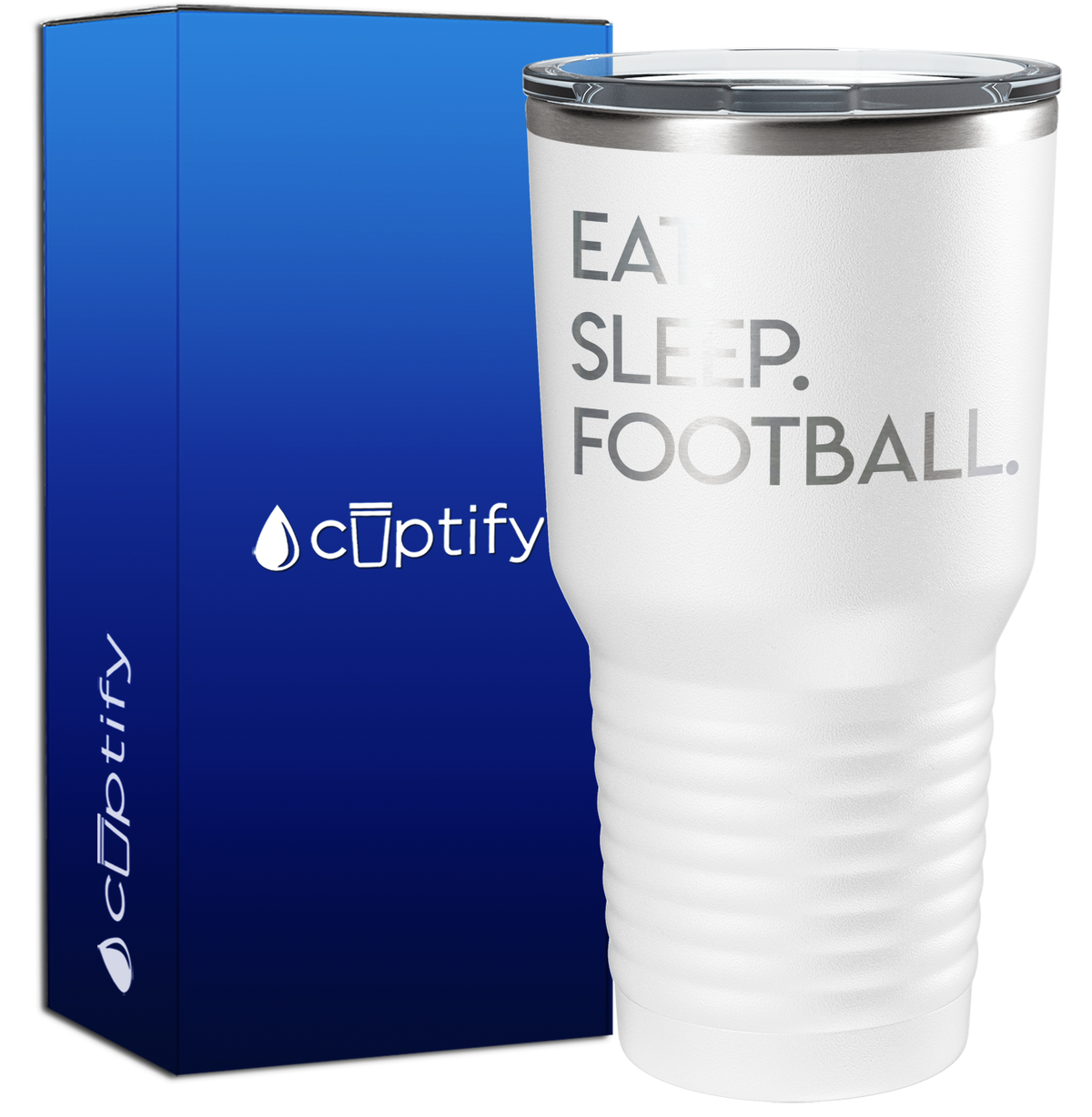 Eat Sleep Football 30oz Football Tumbler