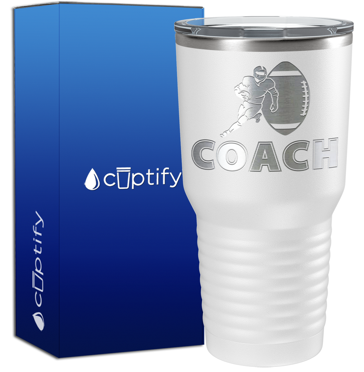 Football Coach Silhouette 30oz Coach Tumbler