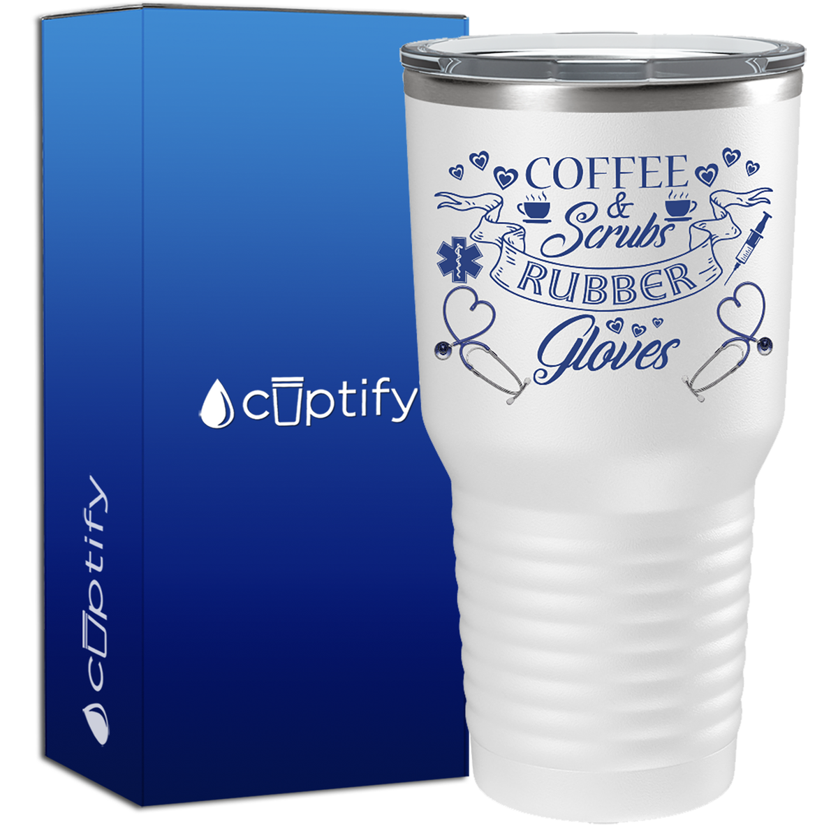 Coffee Scrubs and Rubber Gloves  Nurse Tumbler
