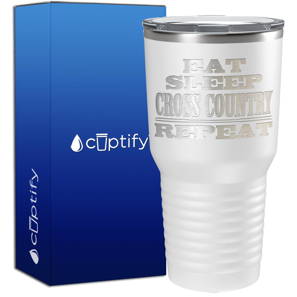 Eat Sleep Cross Country Repeat 30oz Cross Country Tumbler