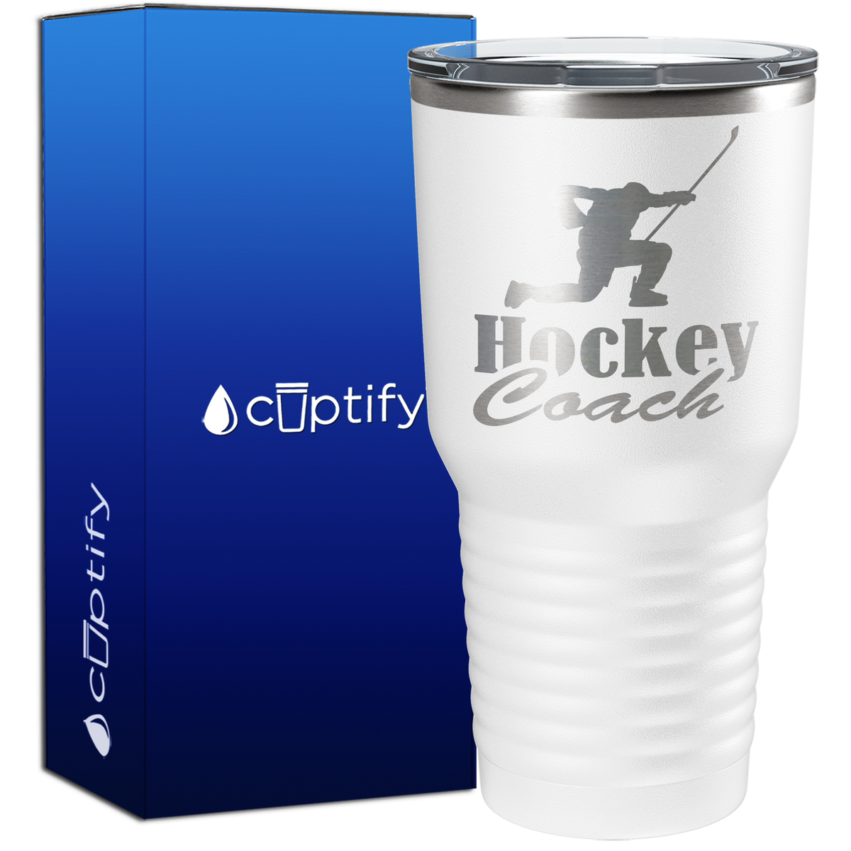 Hockey Coach Goal Pose 30oz Hockey Tumbler