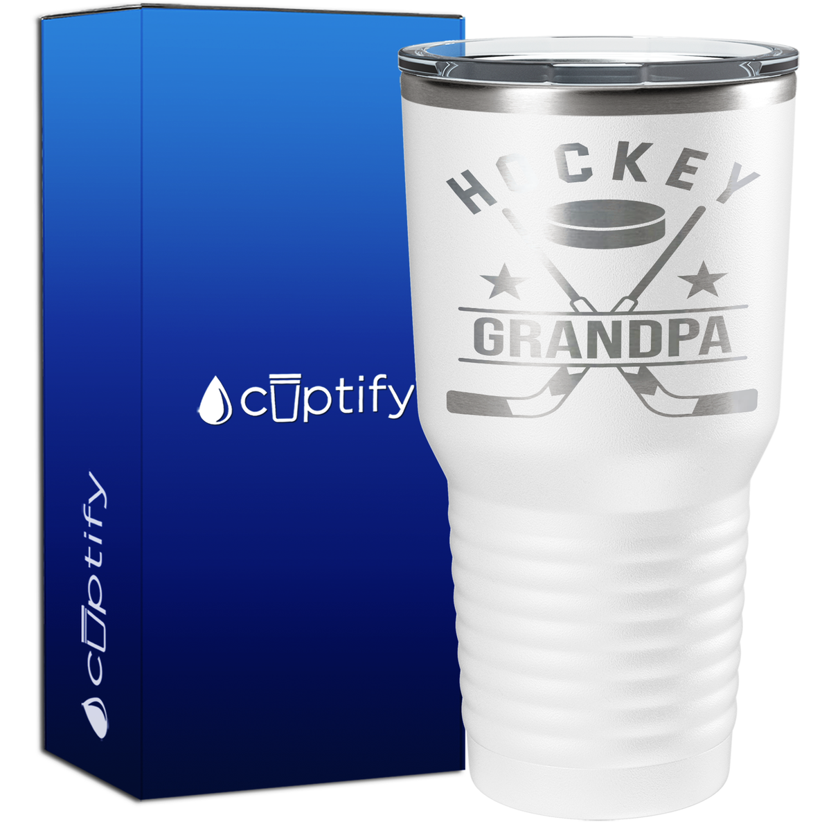 Hockey Grandpa 30oz Hockey Tumbler