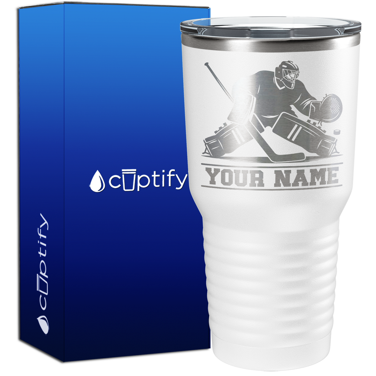 Personalized Hockey Goalie 30oz Hockey Tumbler
