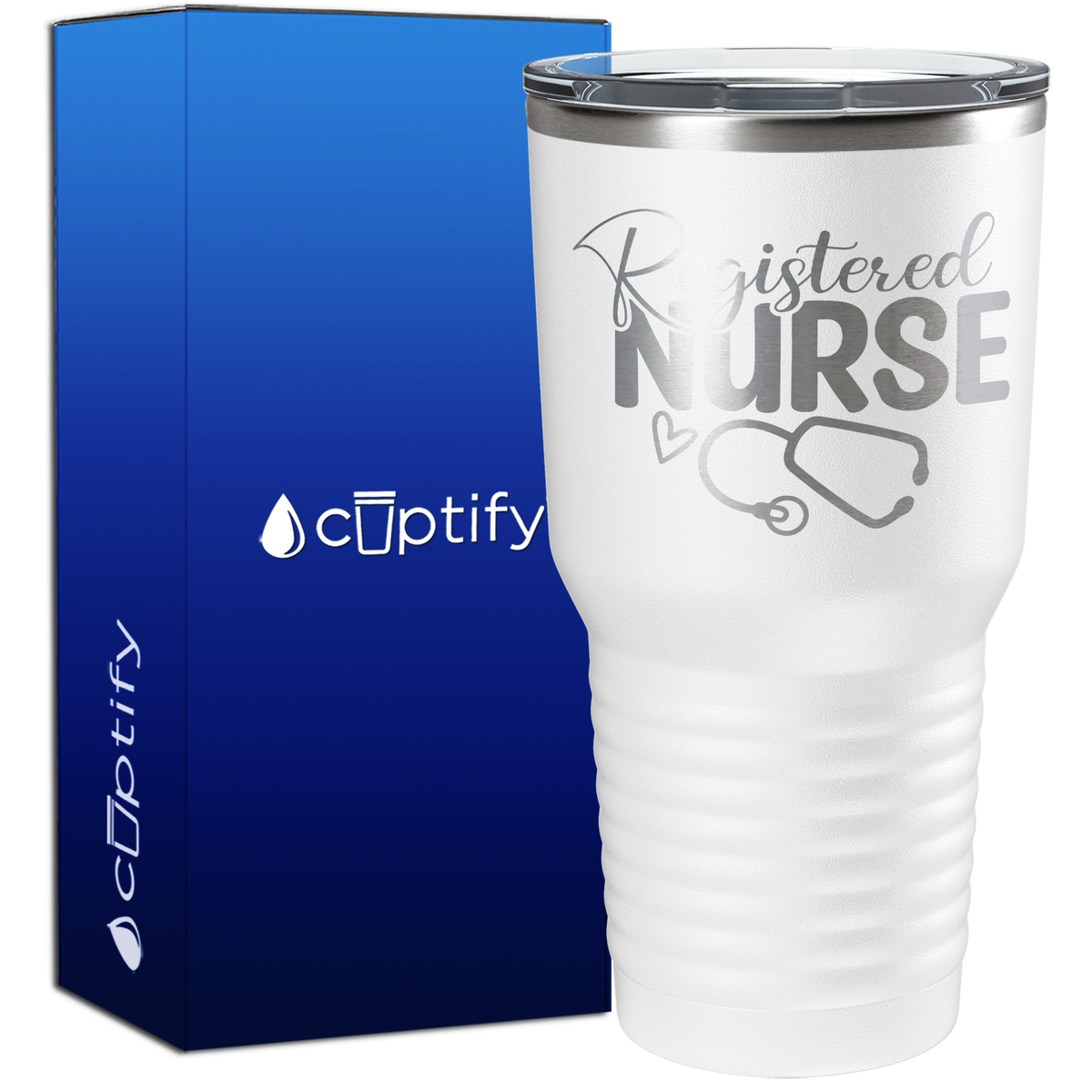 Registered Nurse Stethoscope 30oz Nurse Tumbler