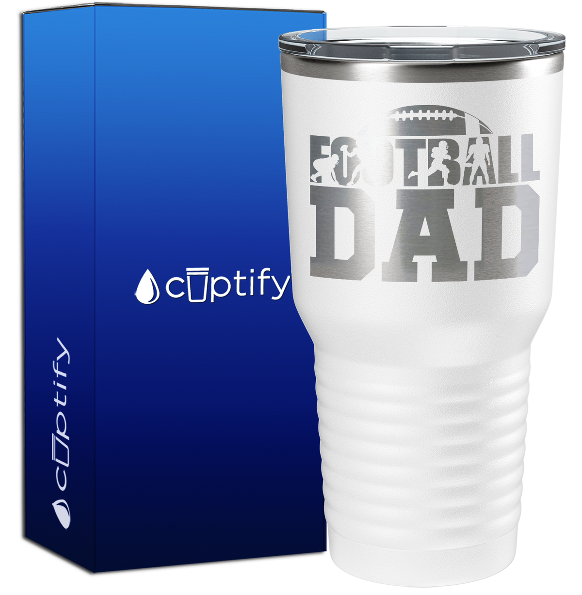 Football Dad 30oz Football Tumbler