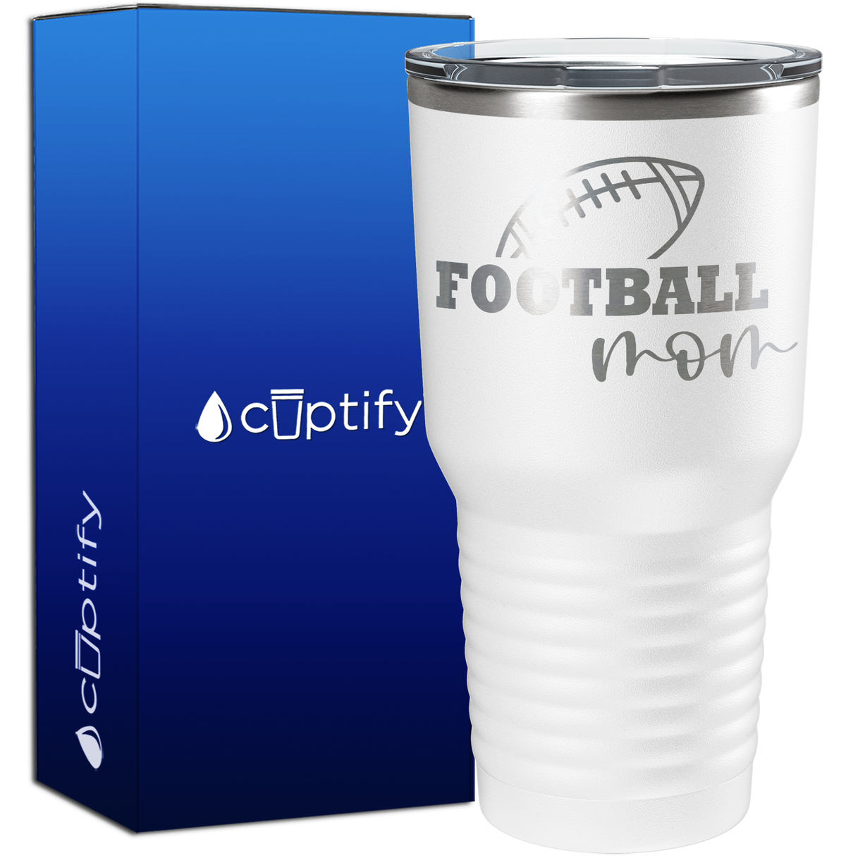 Football Mom 30oz Football Tumbler