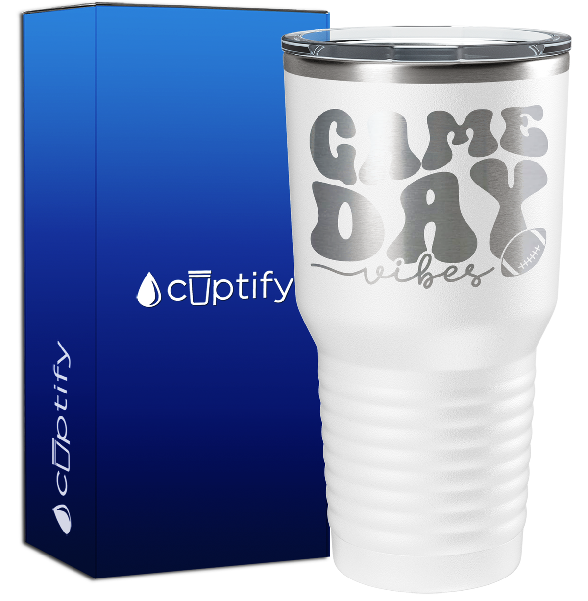 Game Day Vibes Football 30oz Football Tumbler