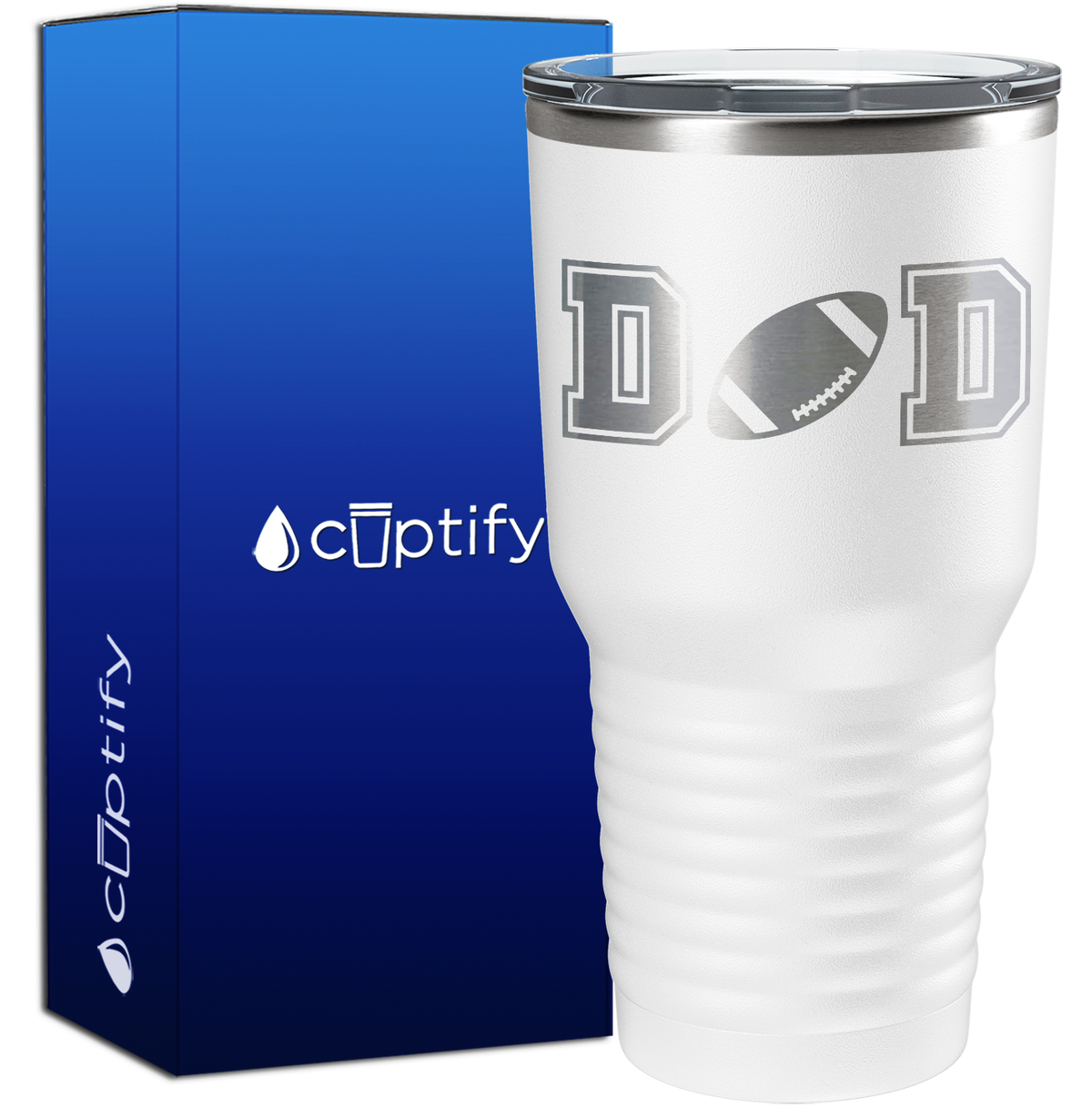 Dad Football 30oz Football Tumbler