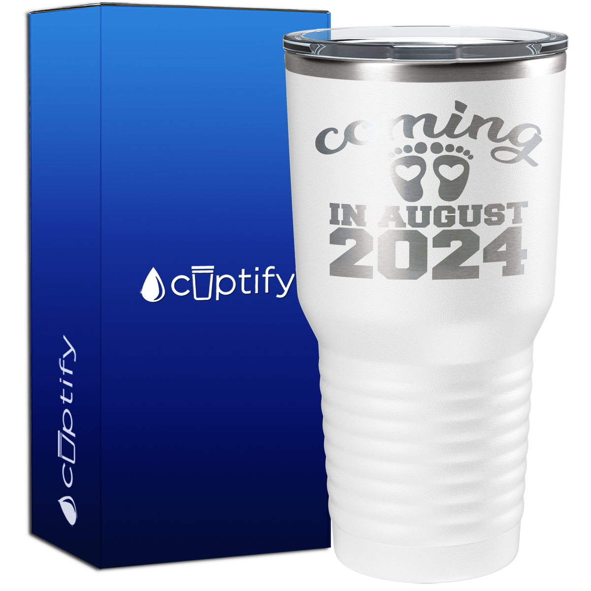 Personalized Baby Coming on Due Date 30oz New Baby Tumbler