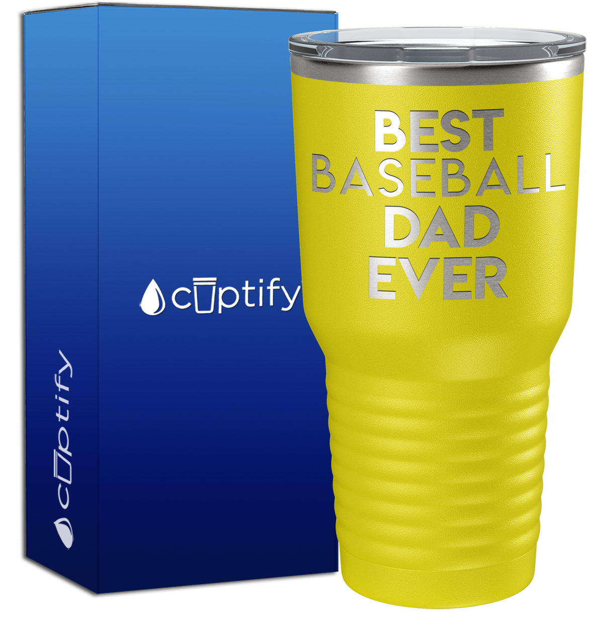 Best Baseball Dad Ever 30oz Baseball Tumbler