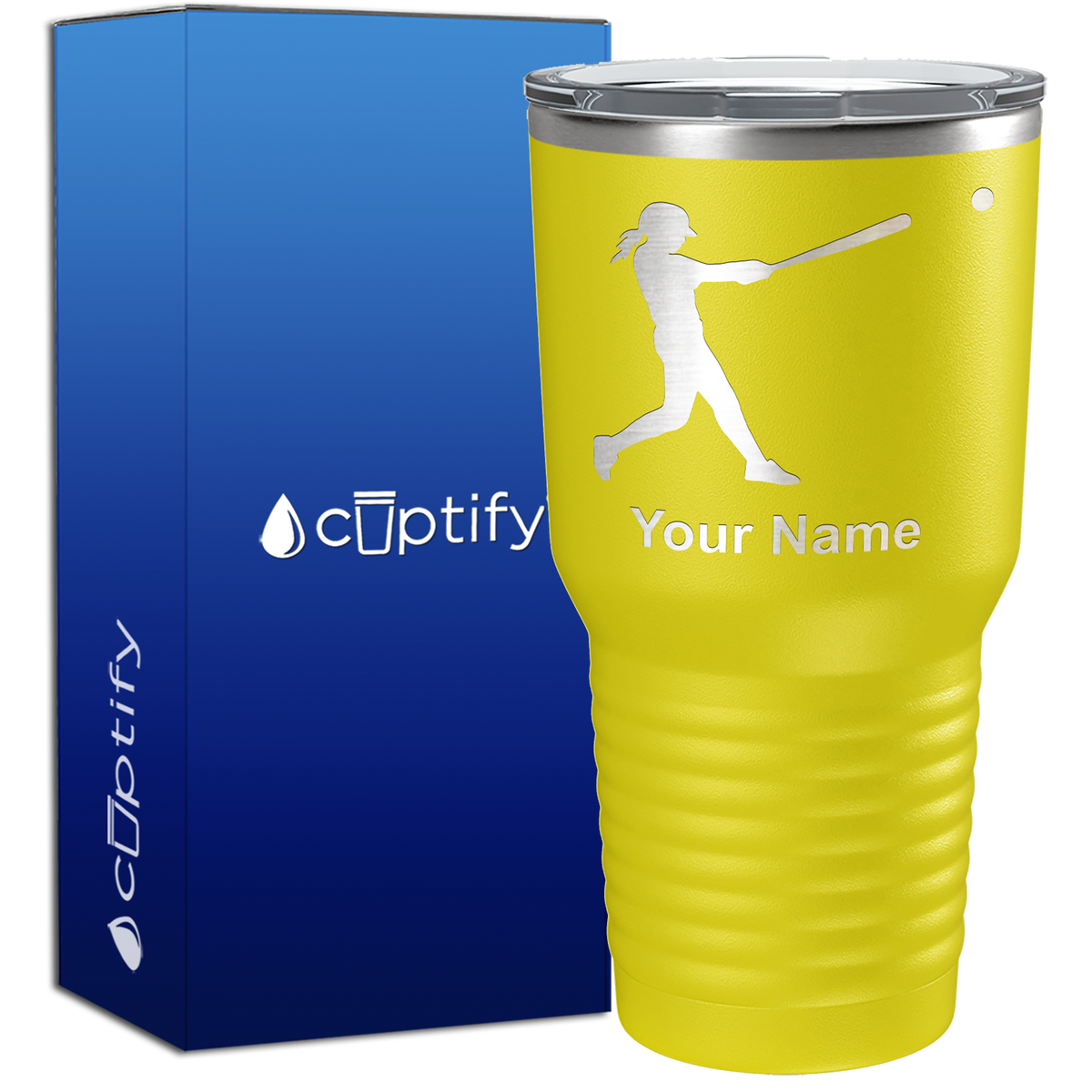 Softball Girl at Bat 30oz Softball Tumbler