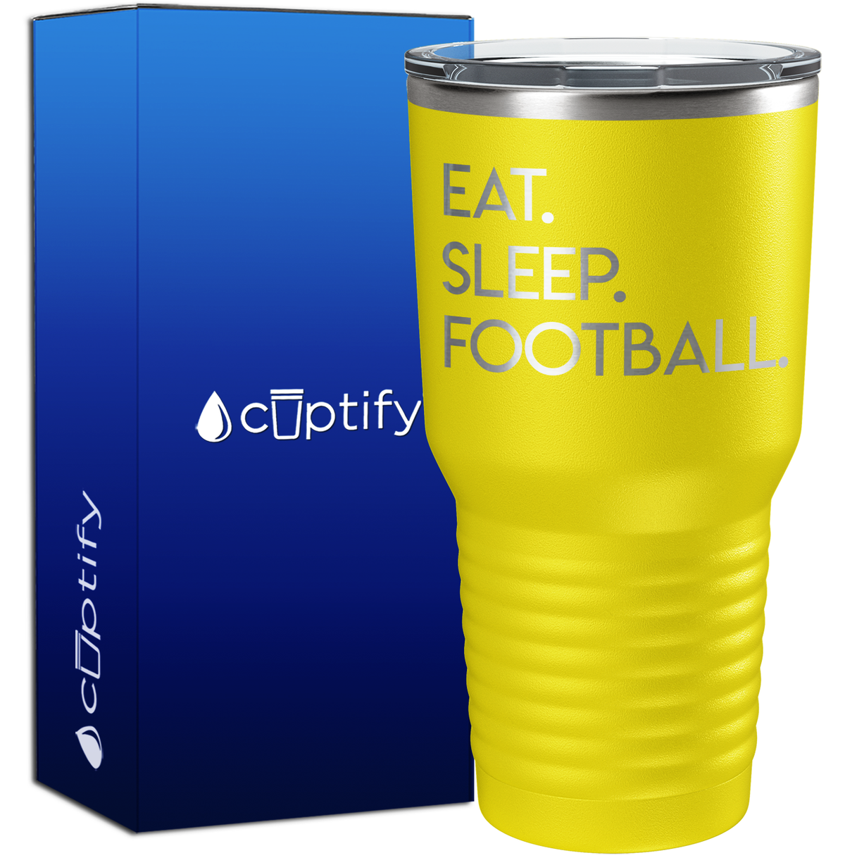 Eat Sleep Football 30oz Football Tumbler