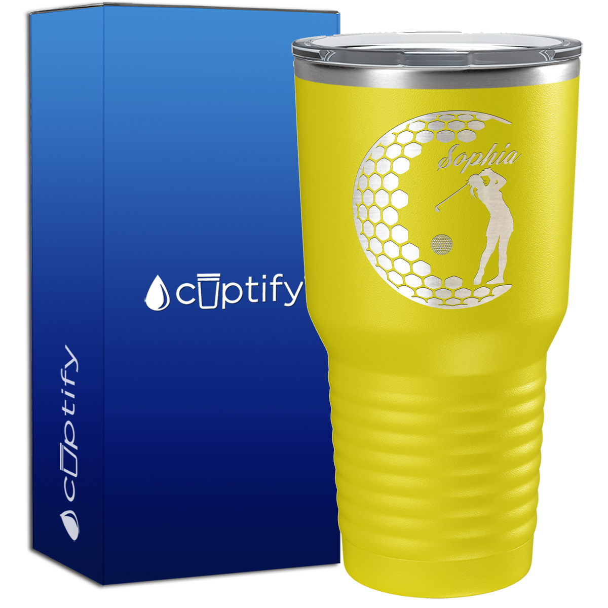 Personalized Women Golfer 30oz Golf Tumbler