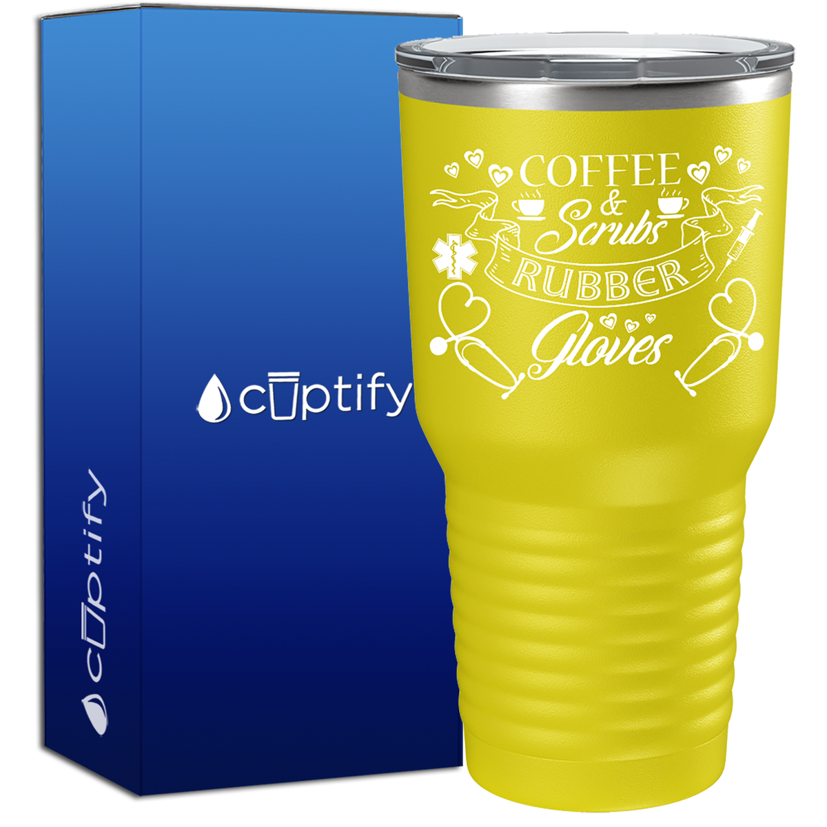 Coffee Scrubs and Rubber Gloves  Nurse Tumbler