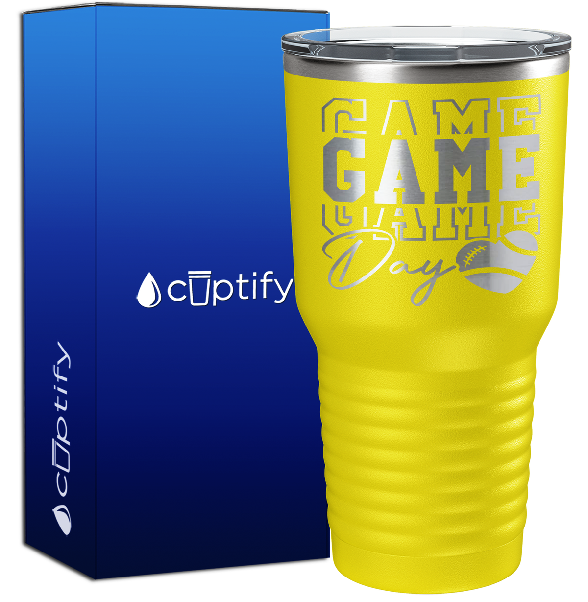 Game Game Game Day Football 30oz Football Tumbler