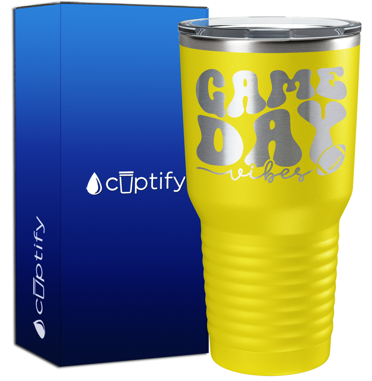 Game Day Vibes Football 30oz Football Tumbler