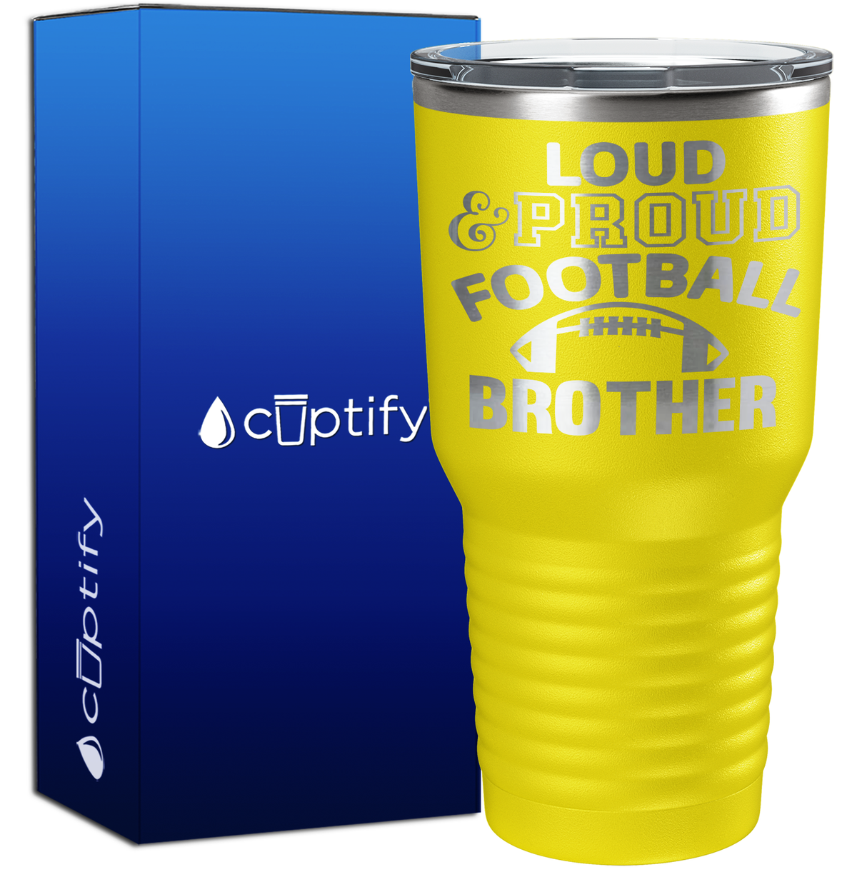 Loud and Proud Football Brother 30oz Football Tumbler