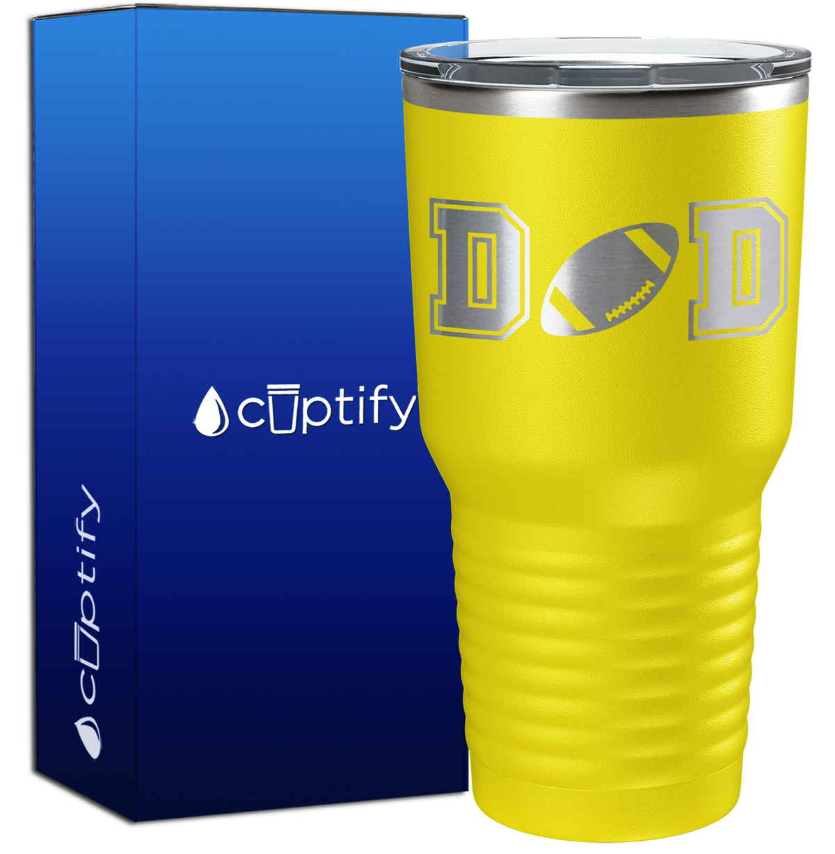 Dad Football 30oz Football Tumbler