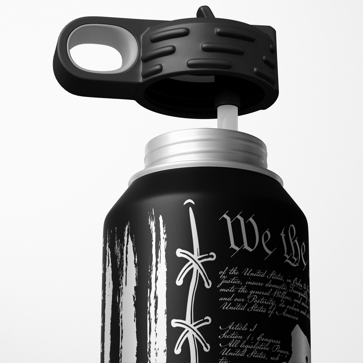 Police We the People 32oz Sport Water Bottle