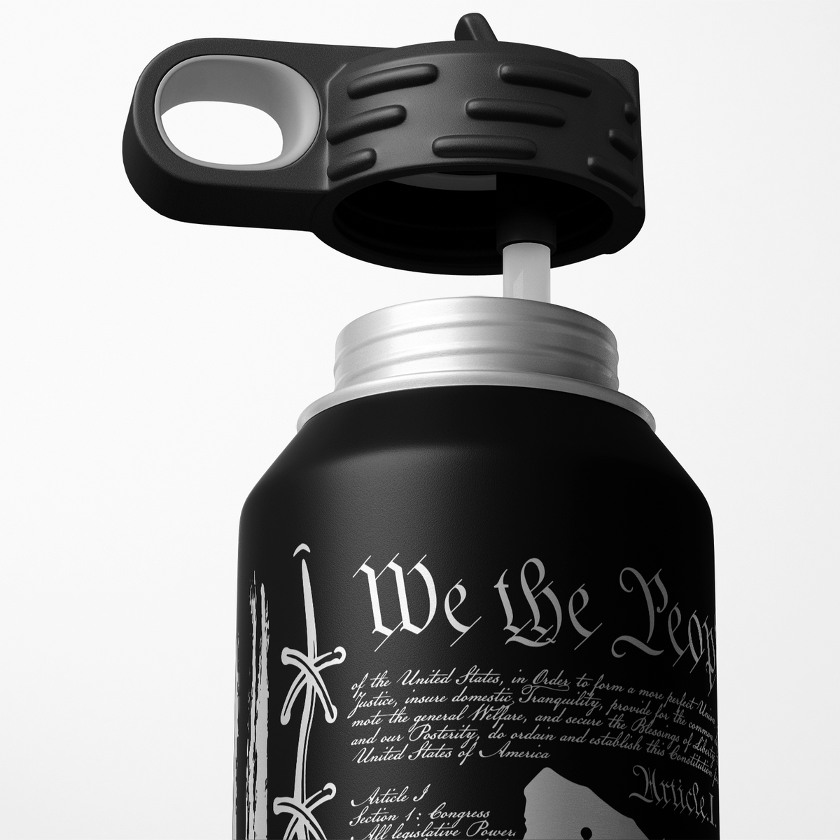 Personalized Police We the People 32oz Sport Water Bottle