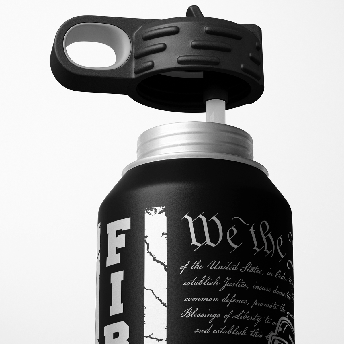 Firefighter We the People Fireman 32oz Sport Water Bottle