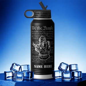 Personalized Firefighter We the People Fireman 32oz Sport Water Bottle
