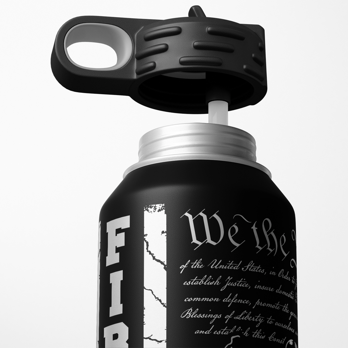 Fireman We the People 32oz Sport Water Bottle