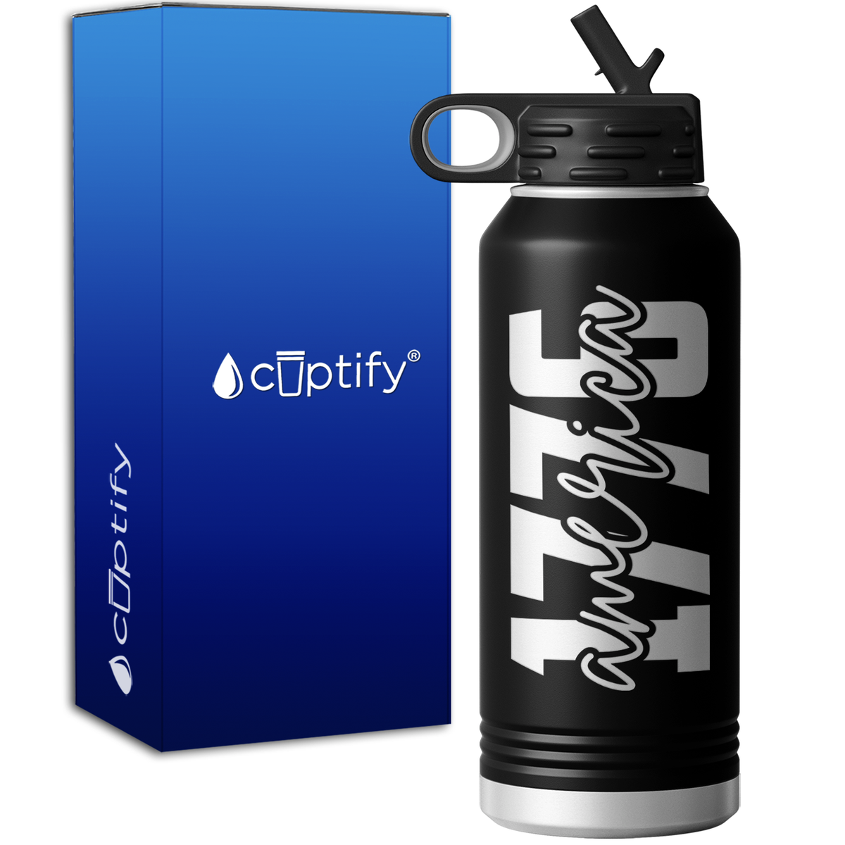 1776 America 32oz Sport Water Bottle