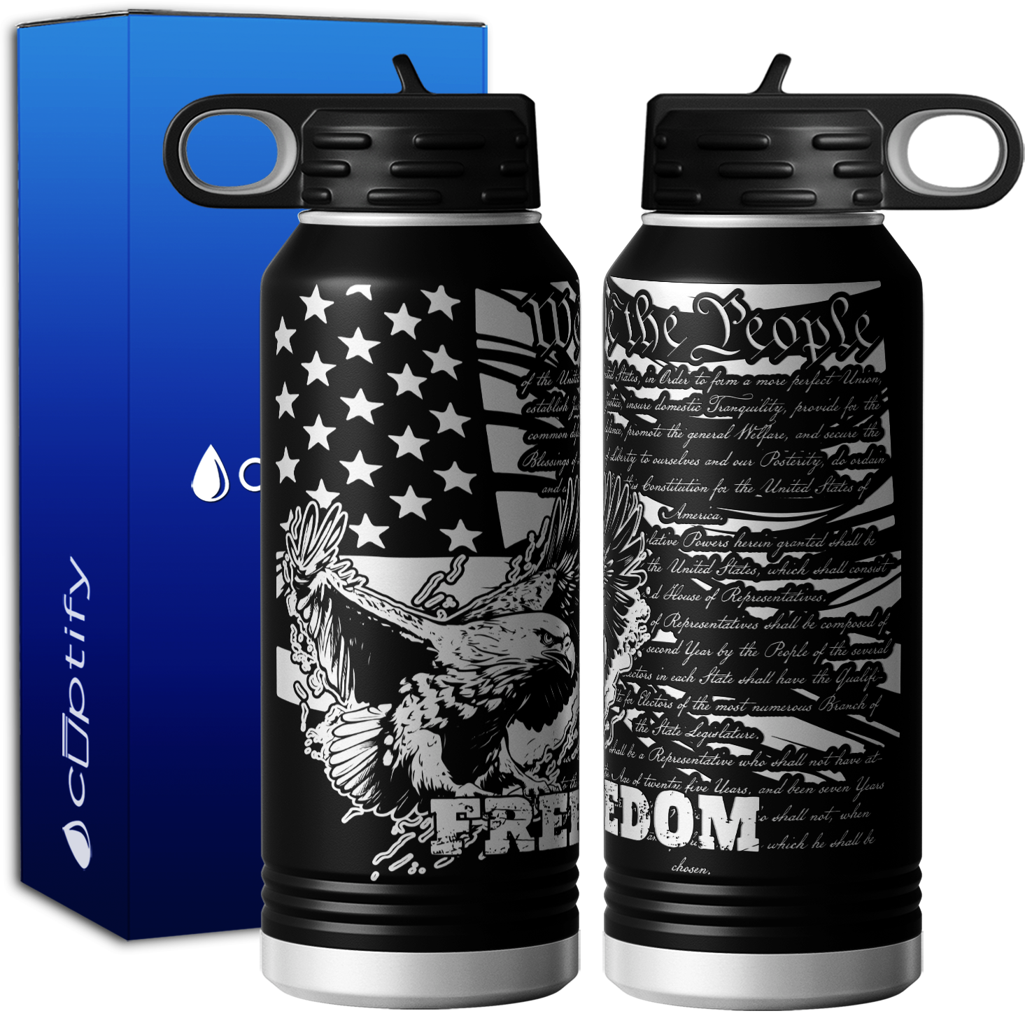 Freedom American Eagle We are the People 32oz Sport Water Bottle