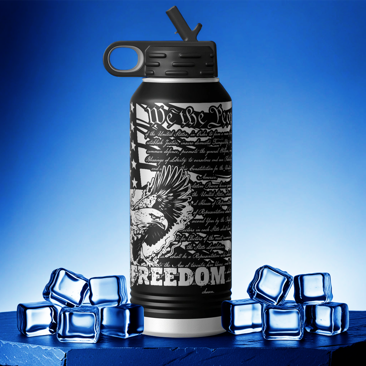 Freedom American Eagle We are the People 32oz Sport Water Bottle