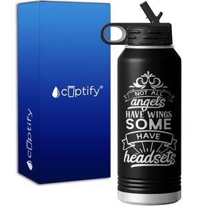 Dispatcher Not all Angels have Wings 32oz Sport Water Bottle