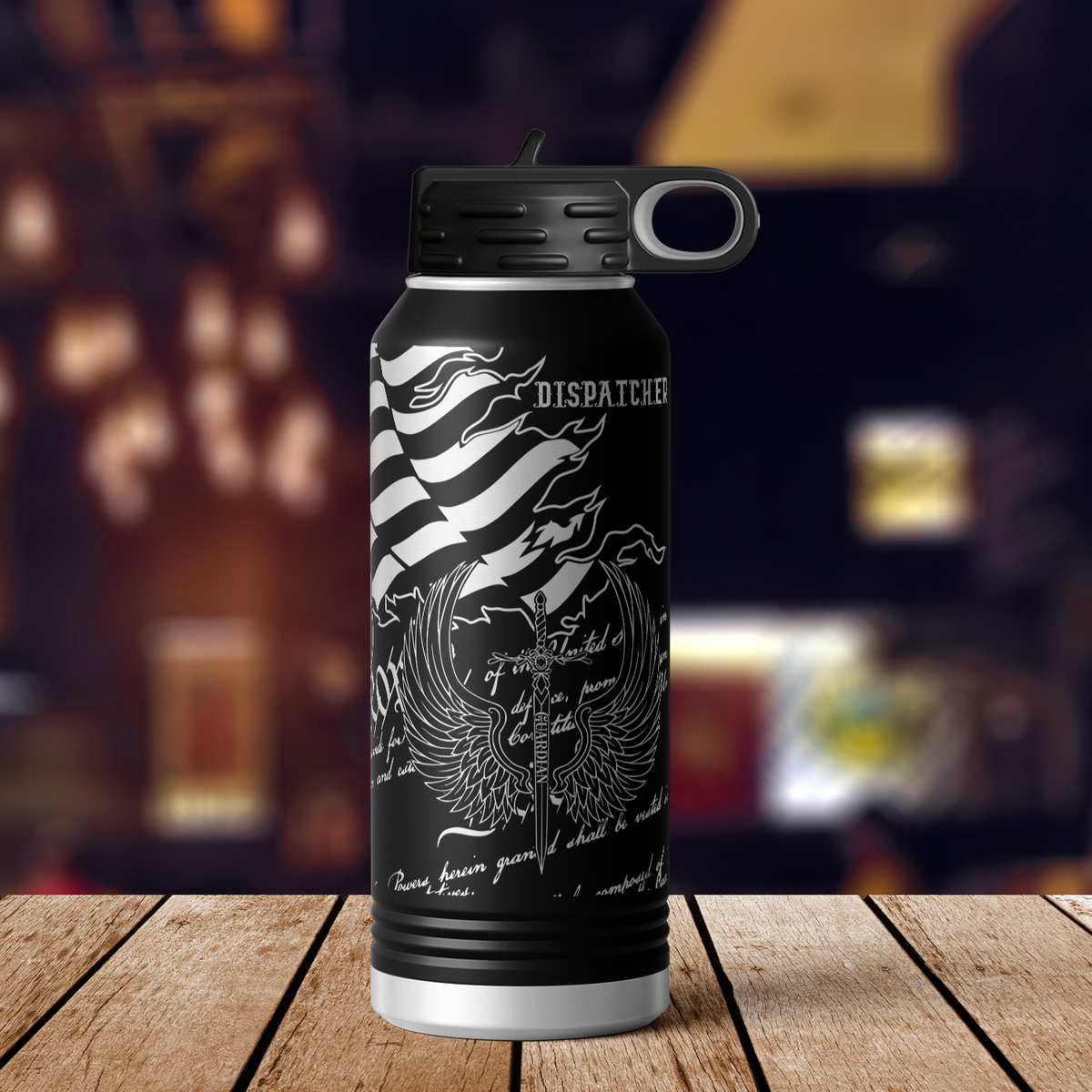 911 Dispatcher We the People 32oz Sport Water Bottle