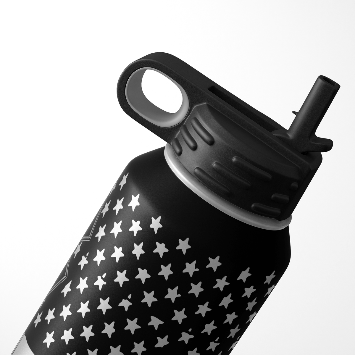 Paramedic Distressed American Flag 32oz Sport Water Bottle