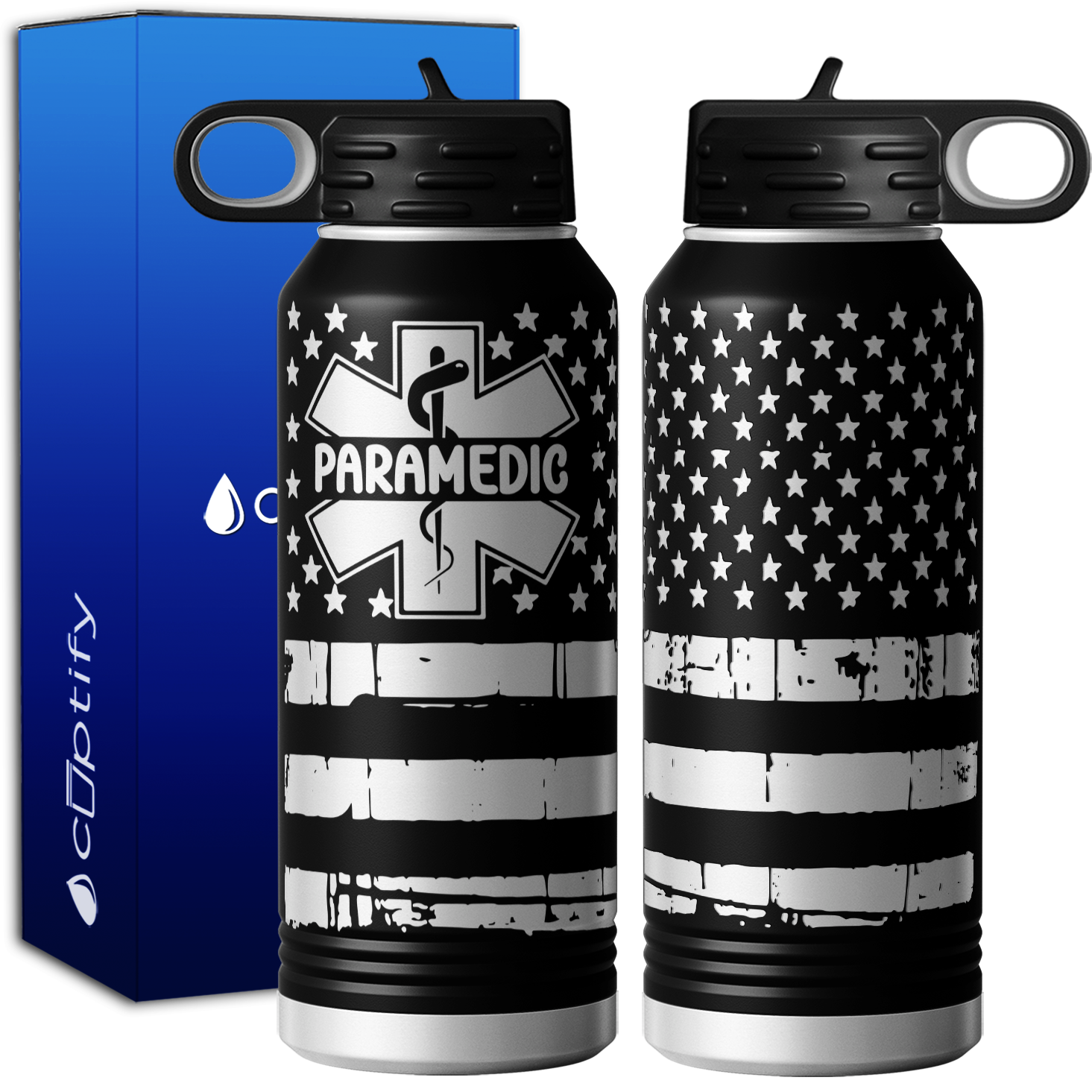 Paramedic Star of Life 32oz Sport Water Bottle