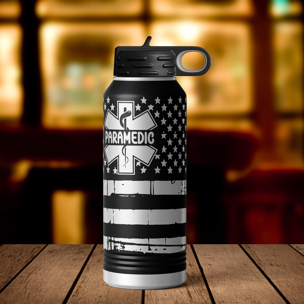 Paramedic Star of Life 32oz Sport Water Bottle