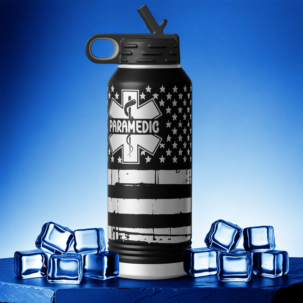 Paramedic Star of Life 32oz Sport Water Bottle