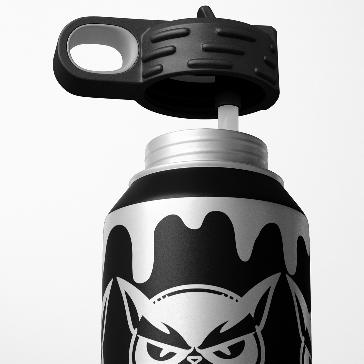 Coffee Cat 32oz Sport Water Bottle