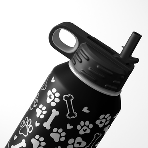 Bones and Dog Paws 32oz Sport Water Bottle