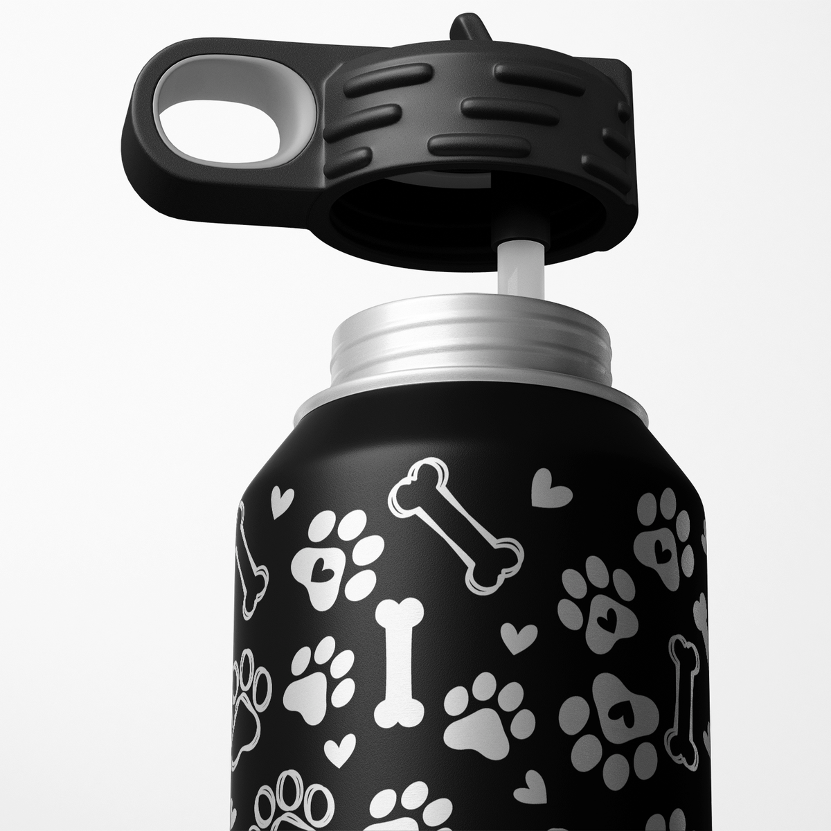 Bones and Dog Paws 32oz Sport Water Bottle