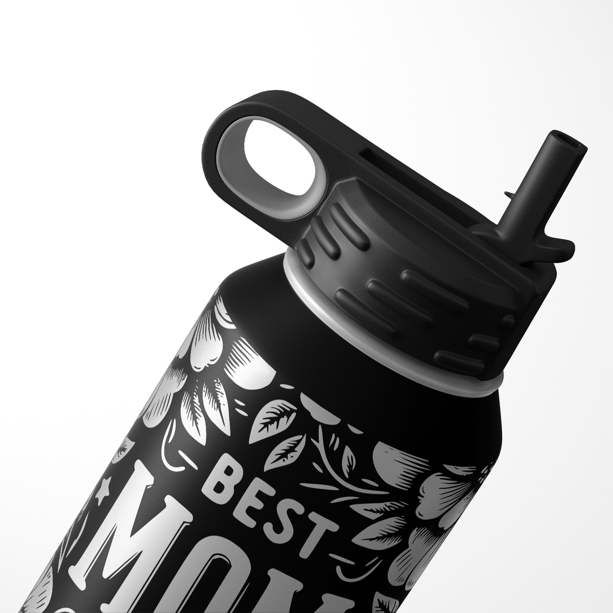 Best Mom Ever Florals 32oz Sport Water Bottle