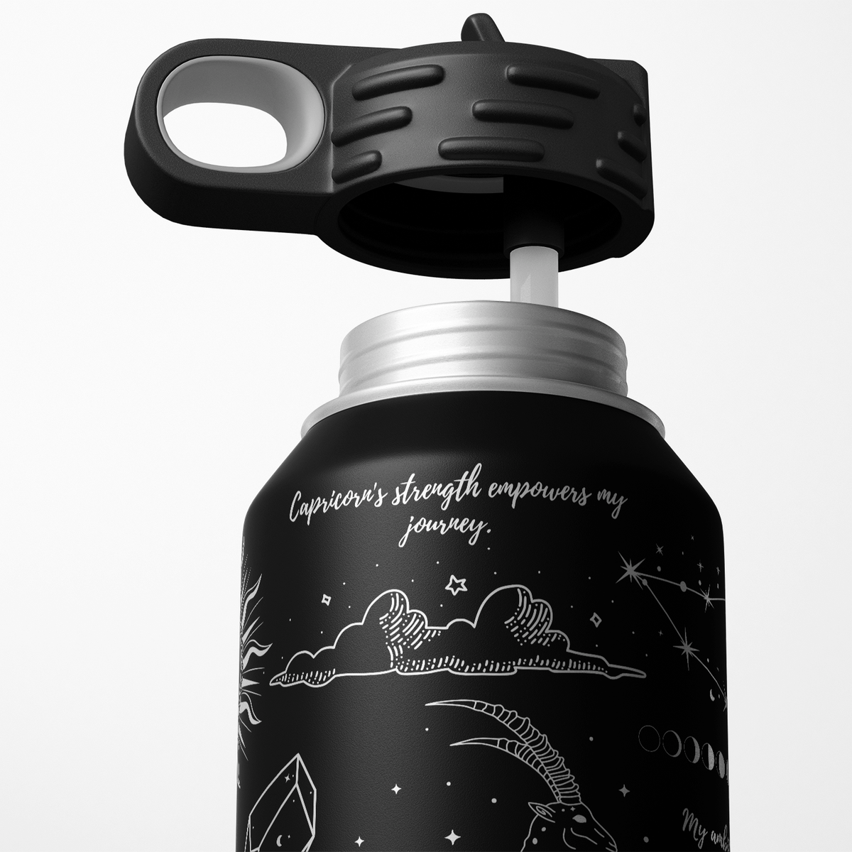 Zodiac Sign Capricorn 32oz Sport Water Bottle