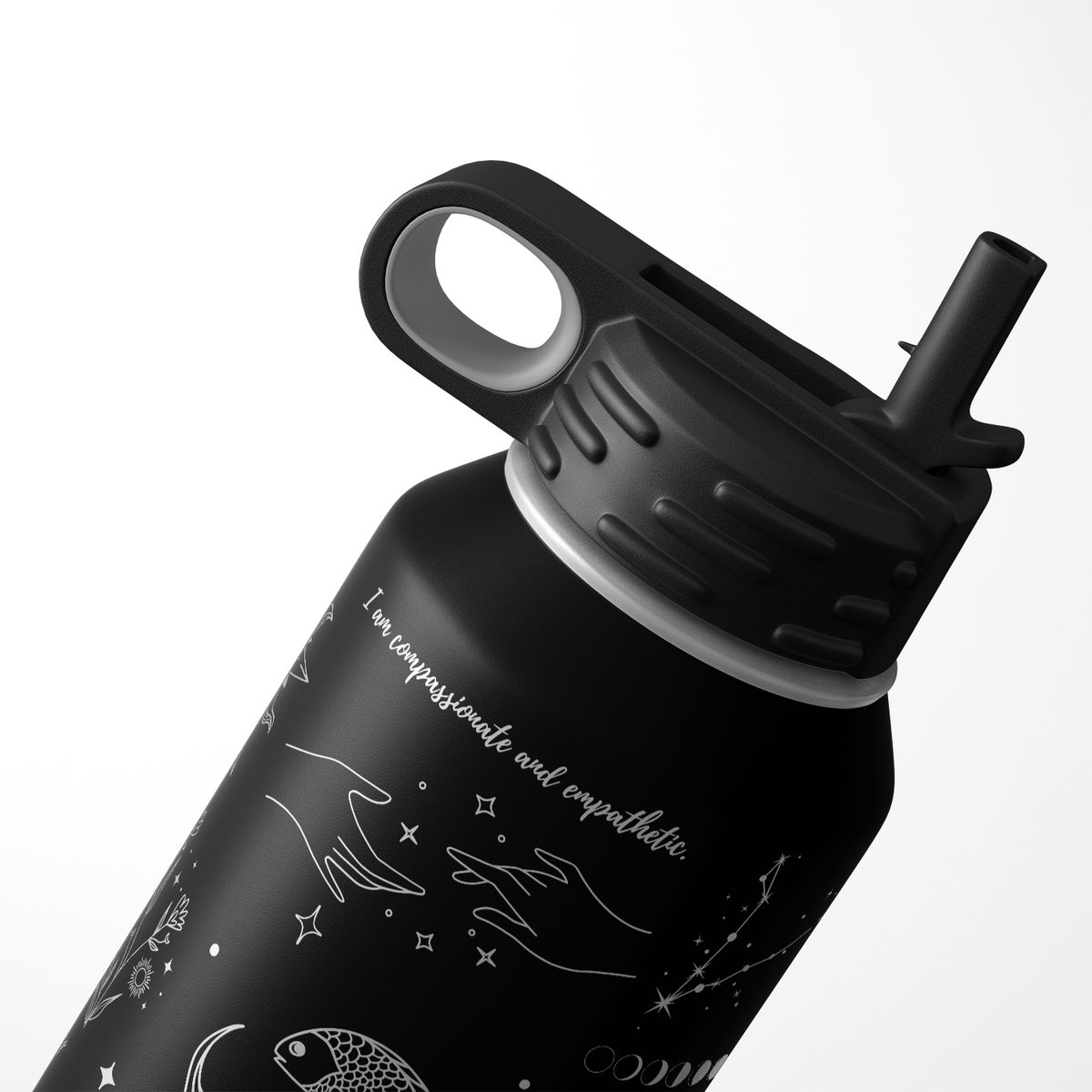 Zodiac Sign Pisces 32oz Sport Water Bottle