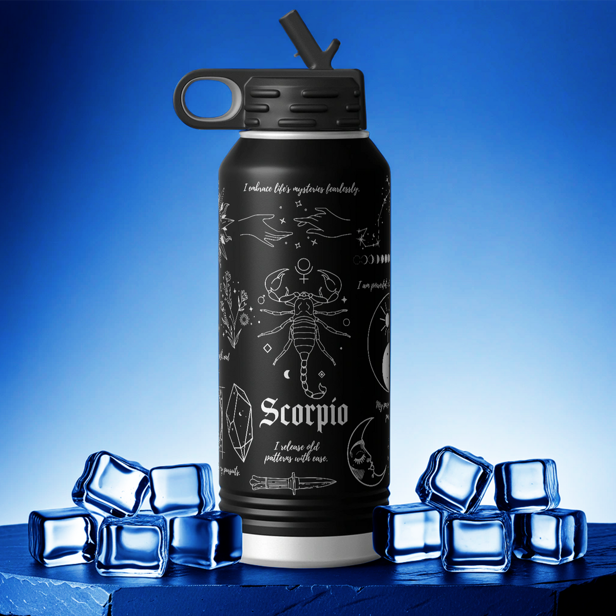 Zodiac Sign Scorpio 32oz Sport Water Bottle