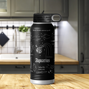 Zodiac Sign Aquarius 32oz Sport Water Bottle