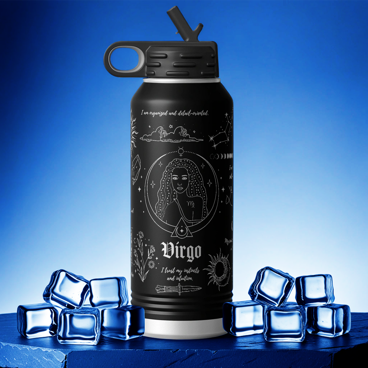 Zodiac Sign Virgo 32oz Sport Water Bottle